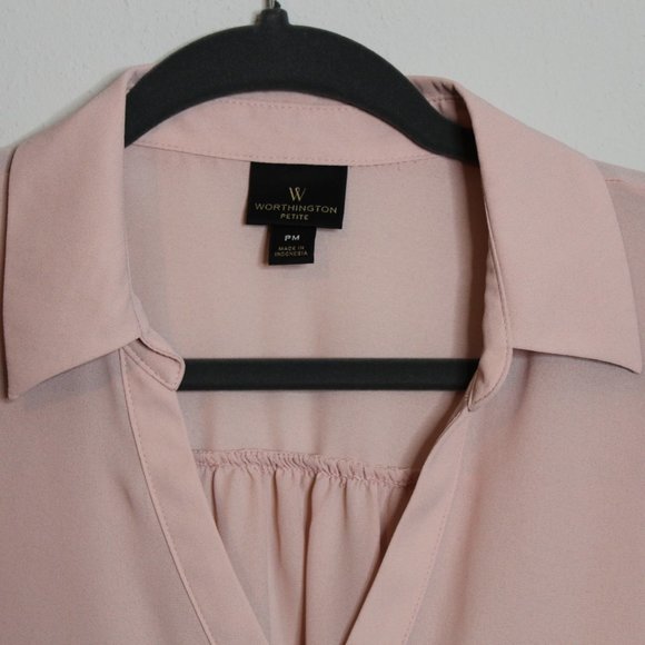 NWOT Long Sleeve Blouse - PETITE Medium - Picture 3 of 4